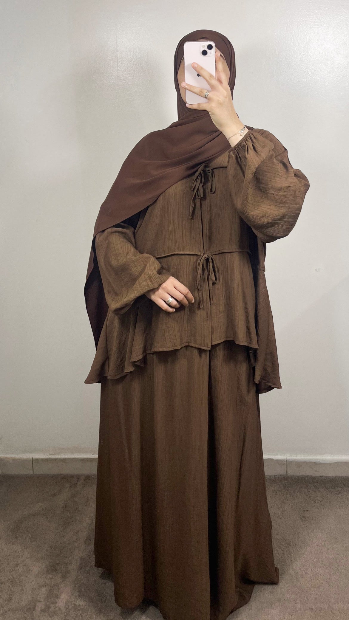 ENSEMBLE JUPE LIYA MARRON