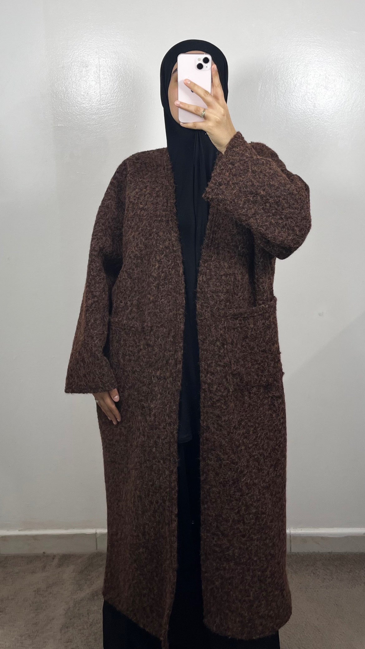 MANTEAU KIMONO LEA OVERSIZE MARRON