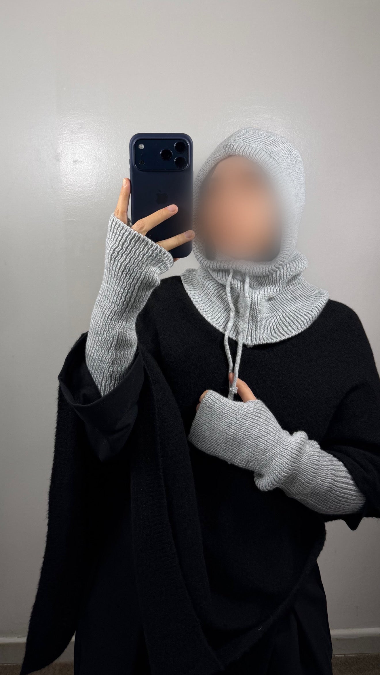 SET CAGOULE + MITAINES GRIS