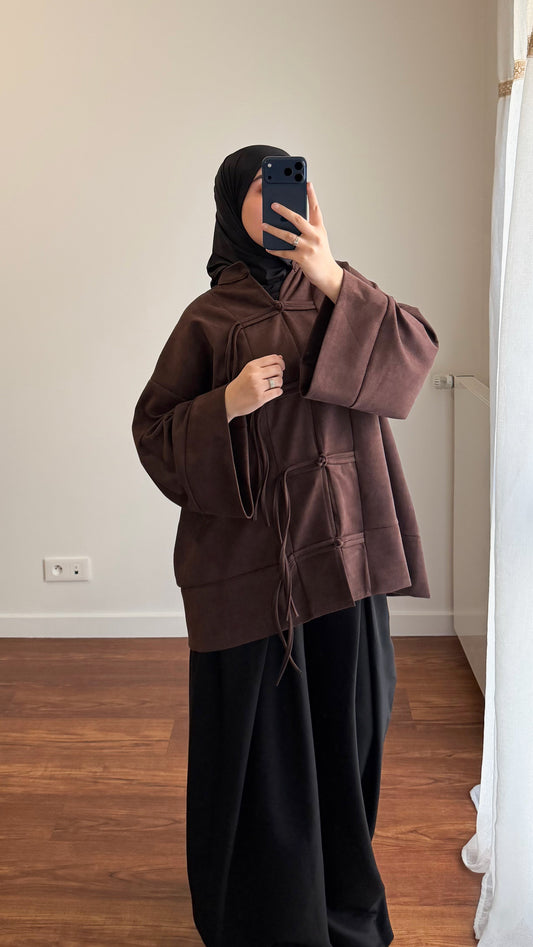 HAUT TOYKO EN DAIM MARRON