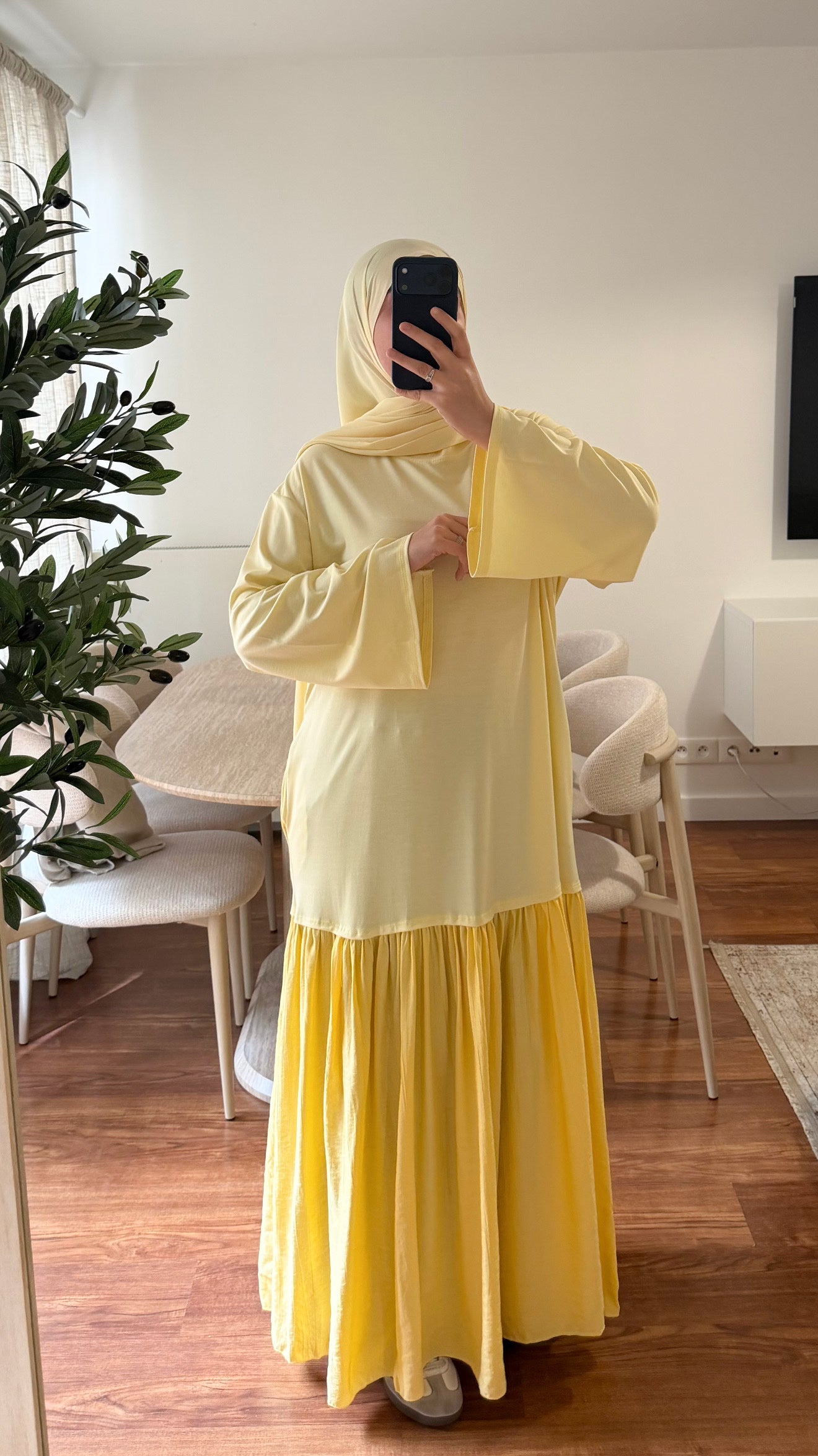 ROBE T-SHIRT JAUNE