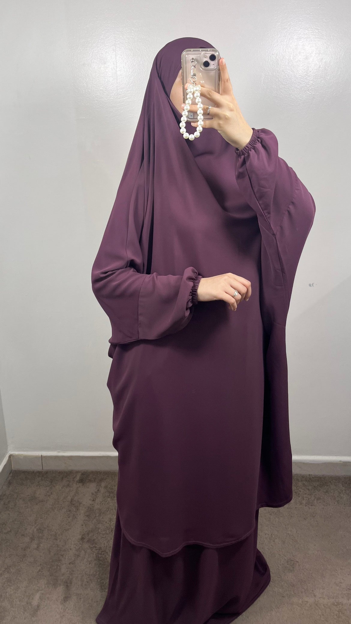 2 PIECE JILBEB IN PURPLE MEDINA SILK