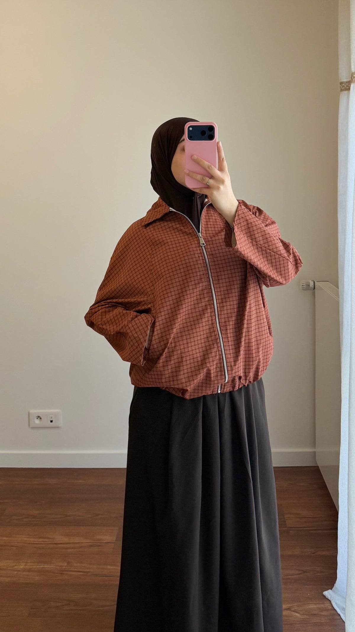 VESTE ZIPPÉE HAYA BRIQUE