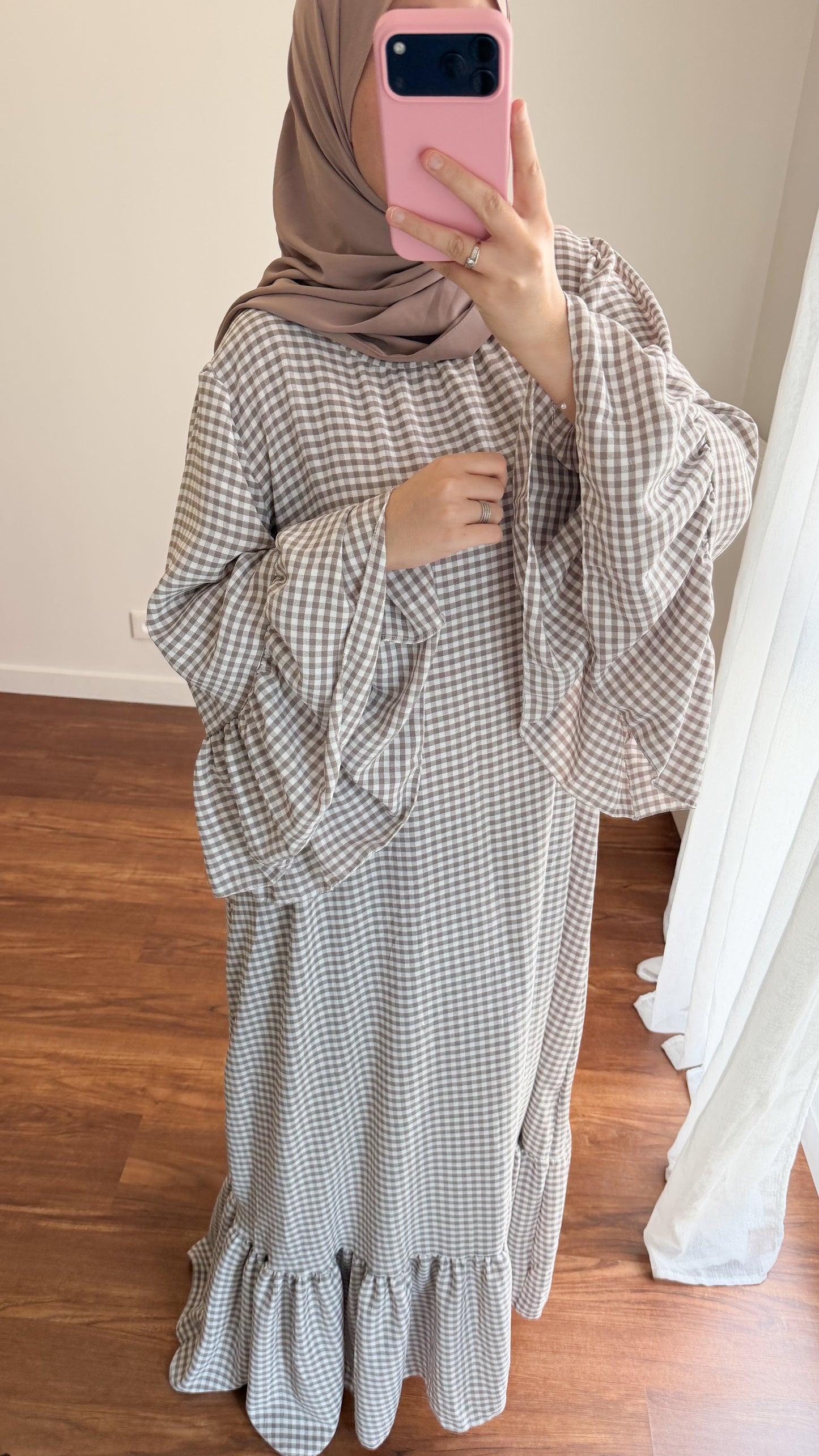 ROBE VICHY 2.0 TAUPE
