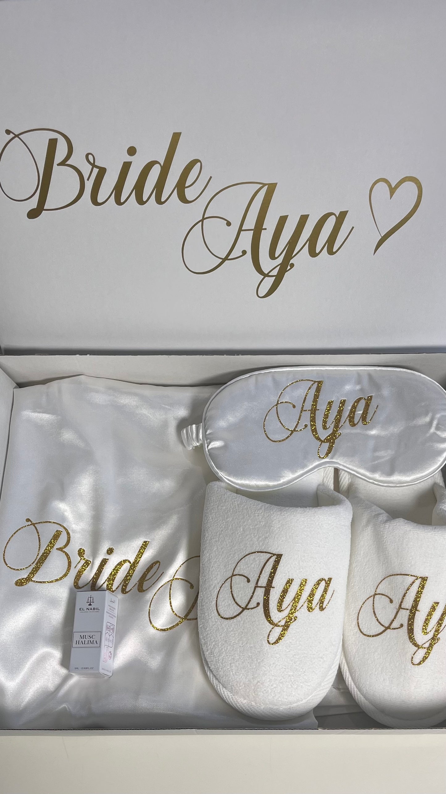 BRIDE BOX LONG SLEEVE BATHROBE + PANTS
