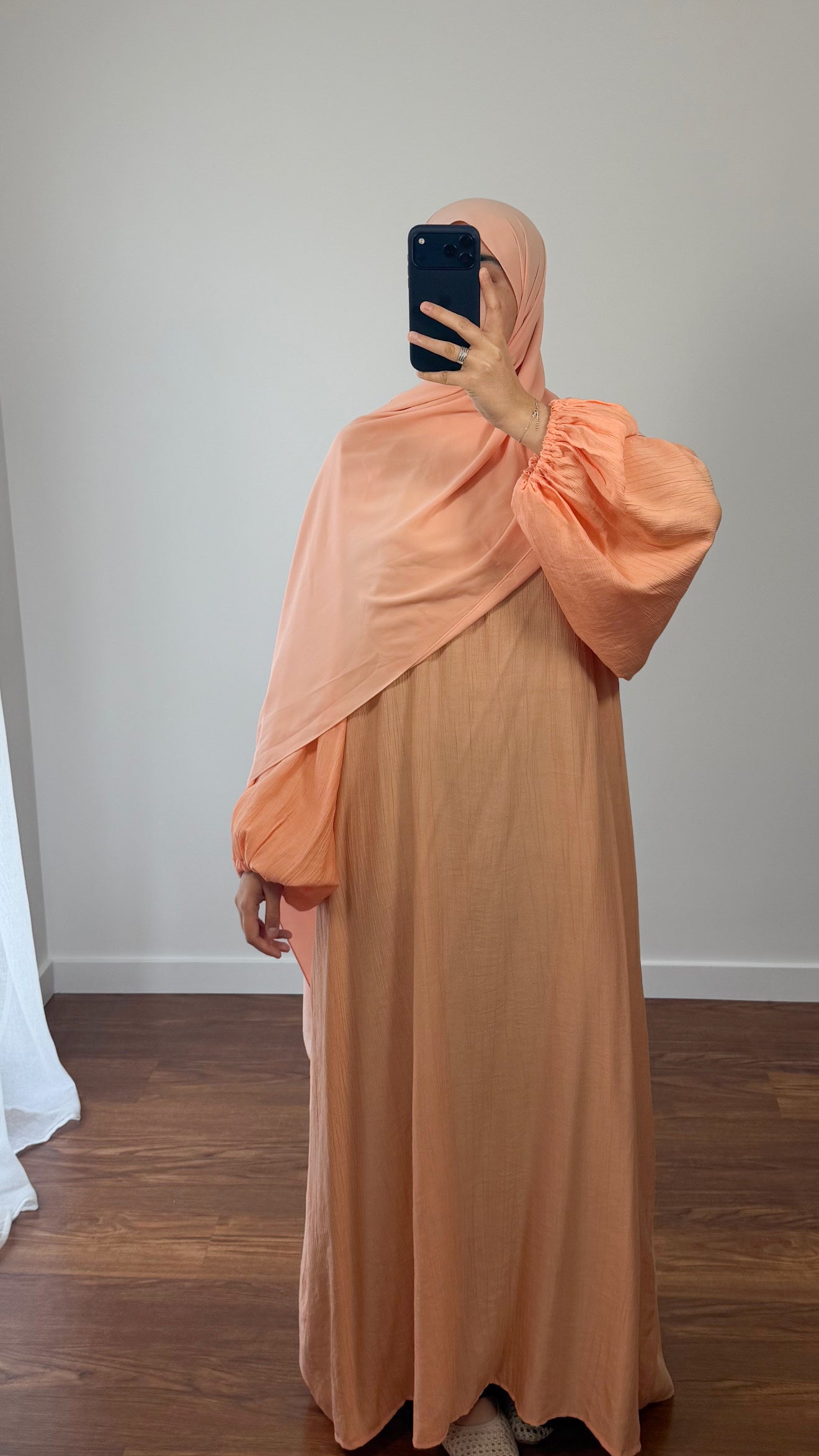 ABAYA AYAT MANCHES BOUFFANTES PÈCHE
