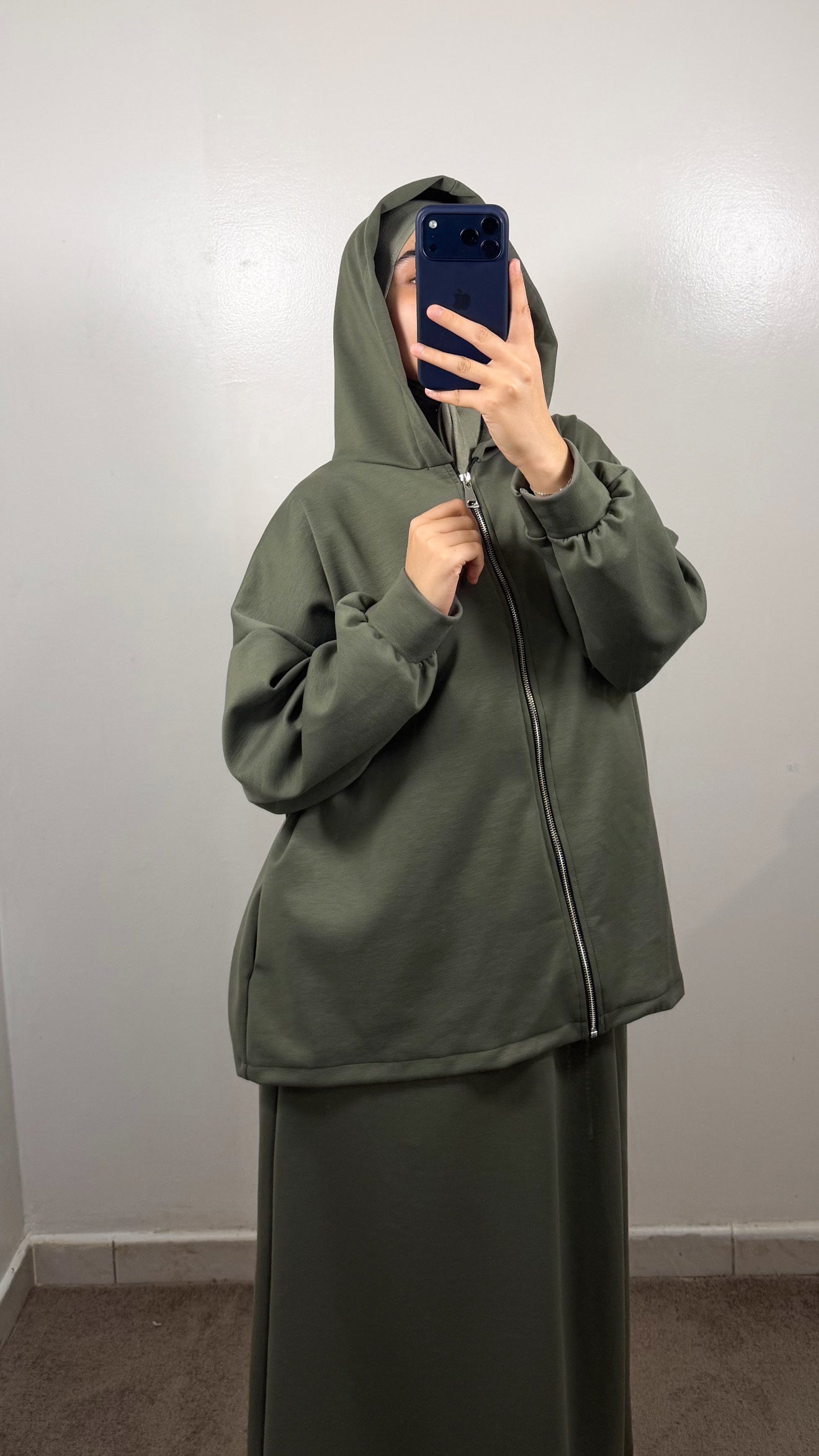 ENSEMBLE JUPE SIA VERT KAKI