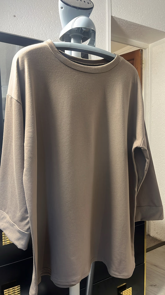 T-SHIRT COTON TAUPE