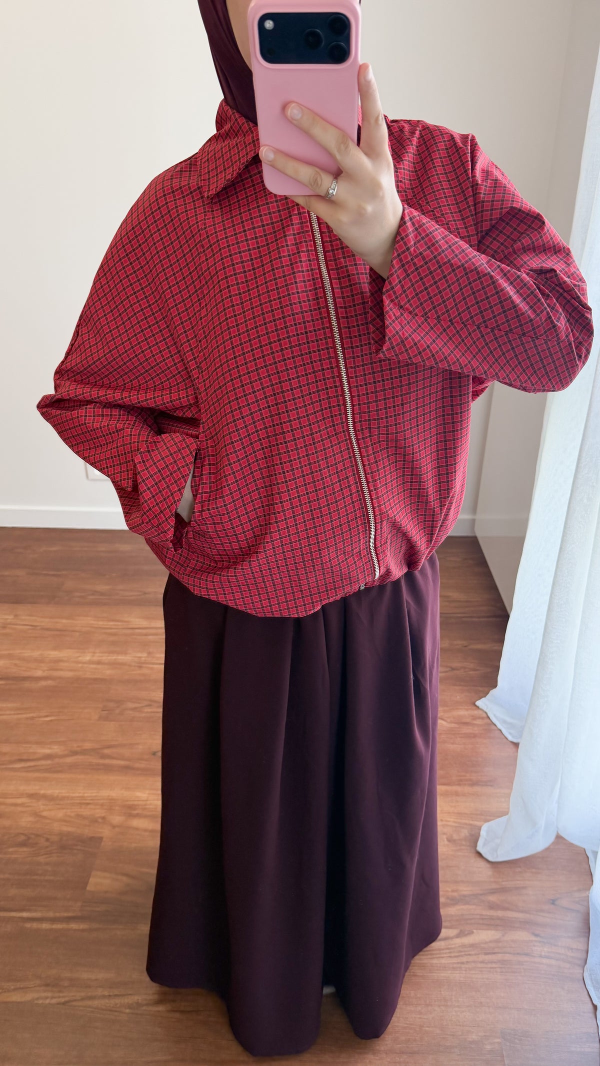 VESTE ZIPPÉE HAYA ROUGE