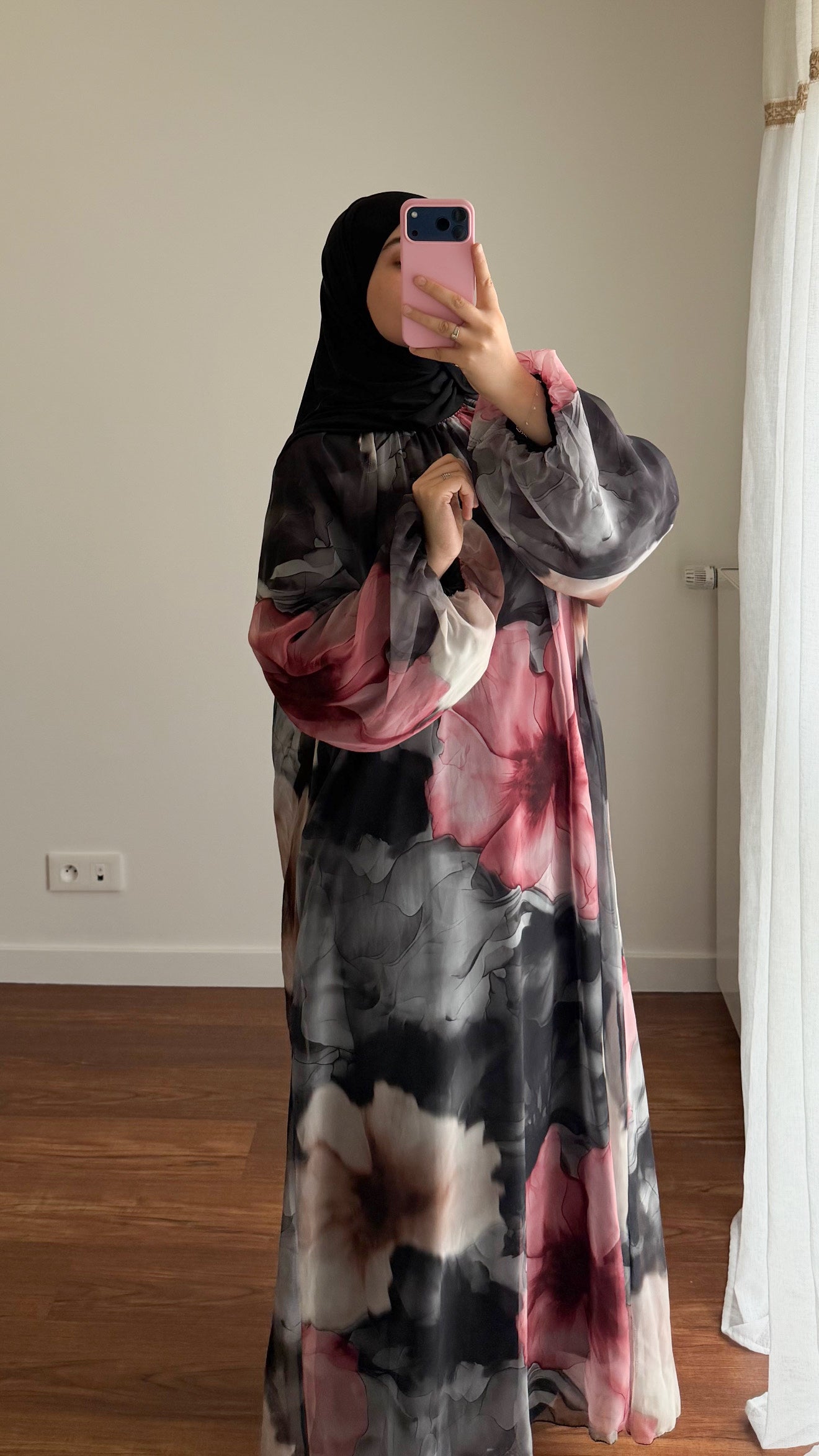 ABAYA BICOLORE NOIR