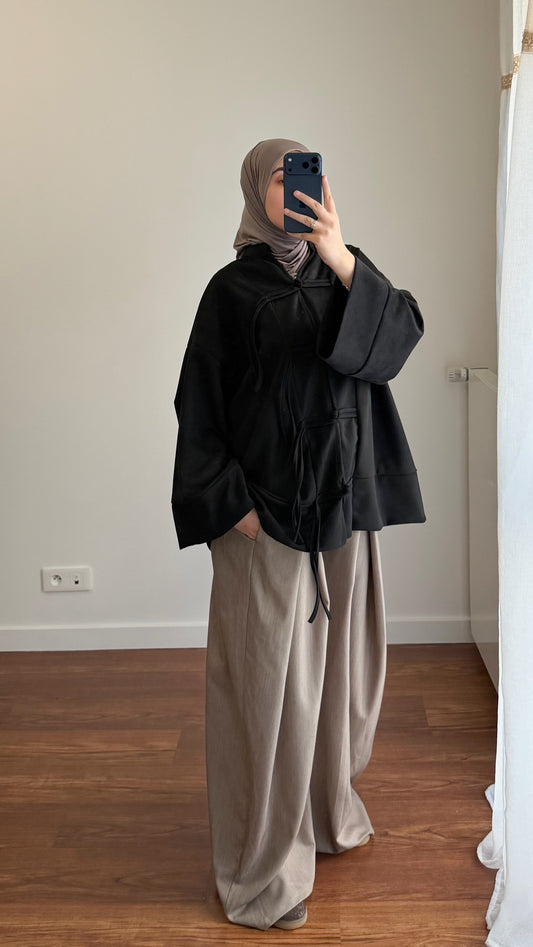 HAUT TOYKO EN DAIM NOIR