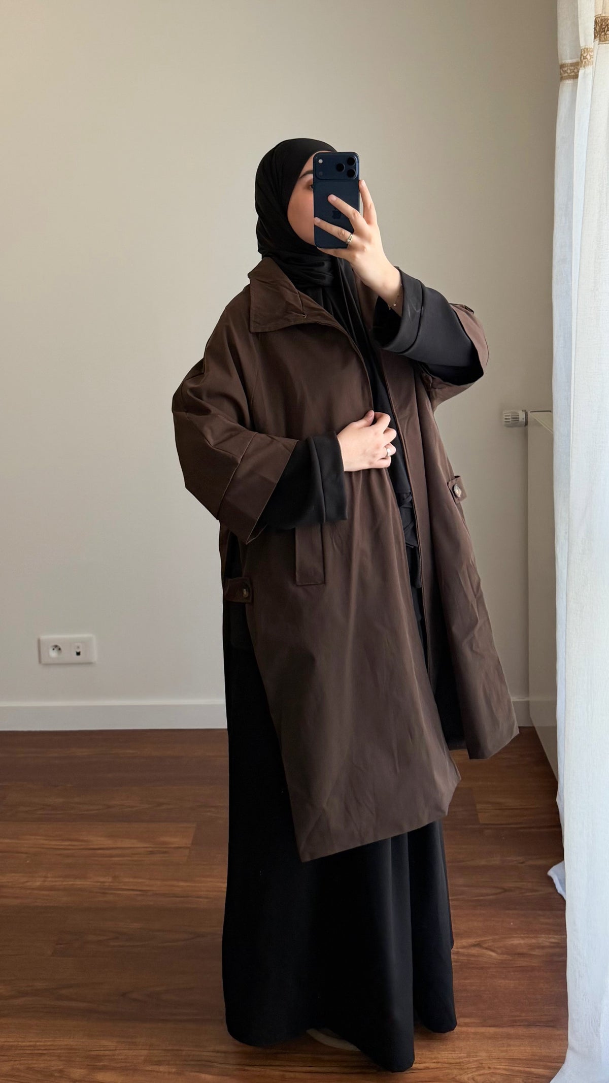 TRENCH OUVERT MARRON