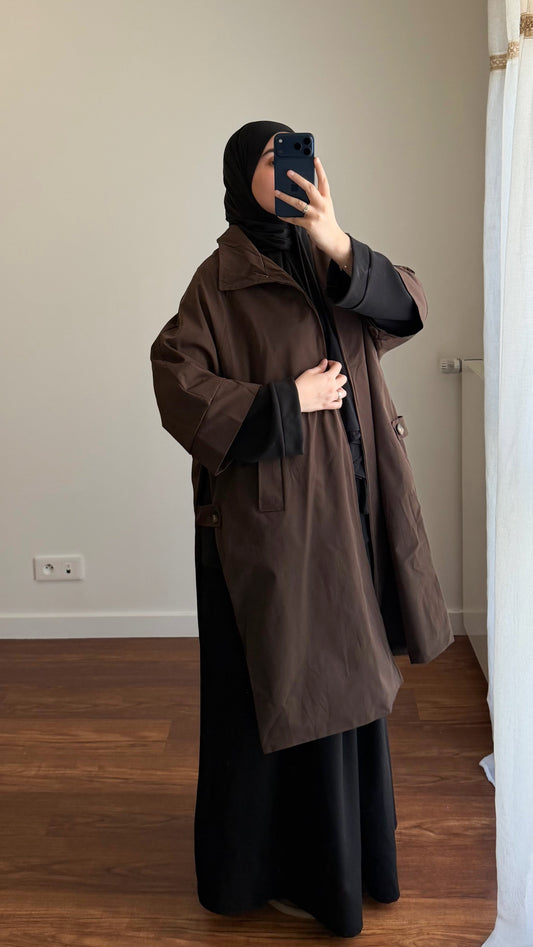 TRENCH OUVERT MARRON
