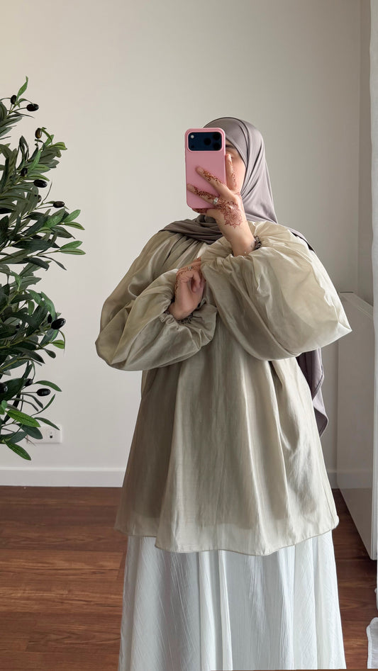 BLOUSE TENCEL TAUPE