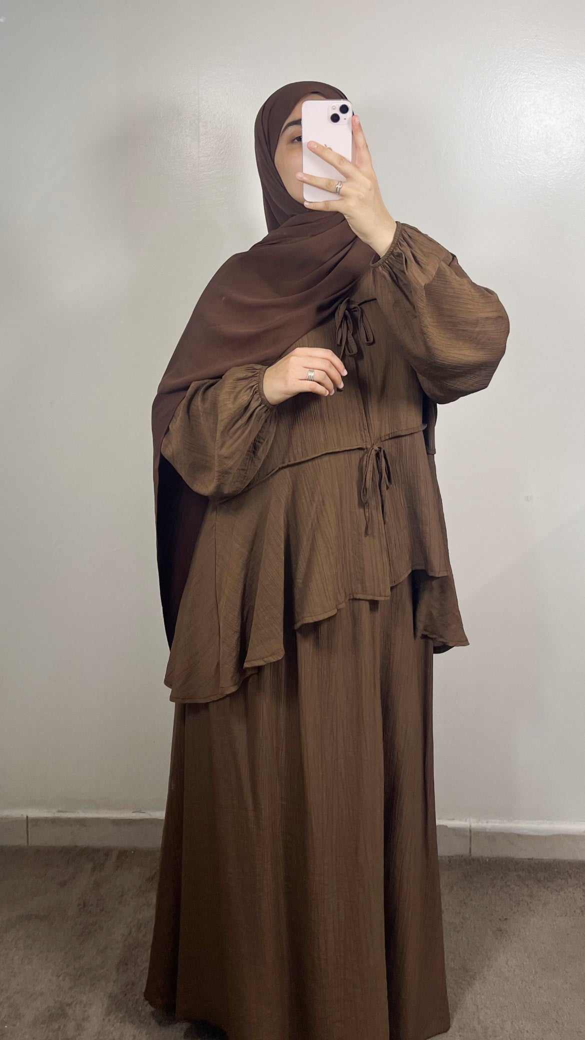ENSEMBLE JUPE LIYA MARRON