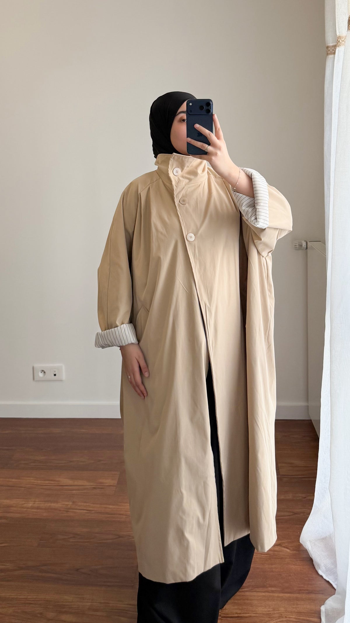 TRENCH LONG OVERSIZE BEIGE