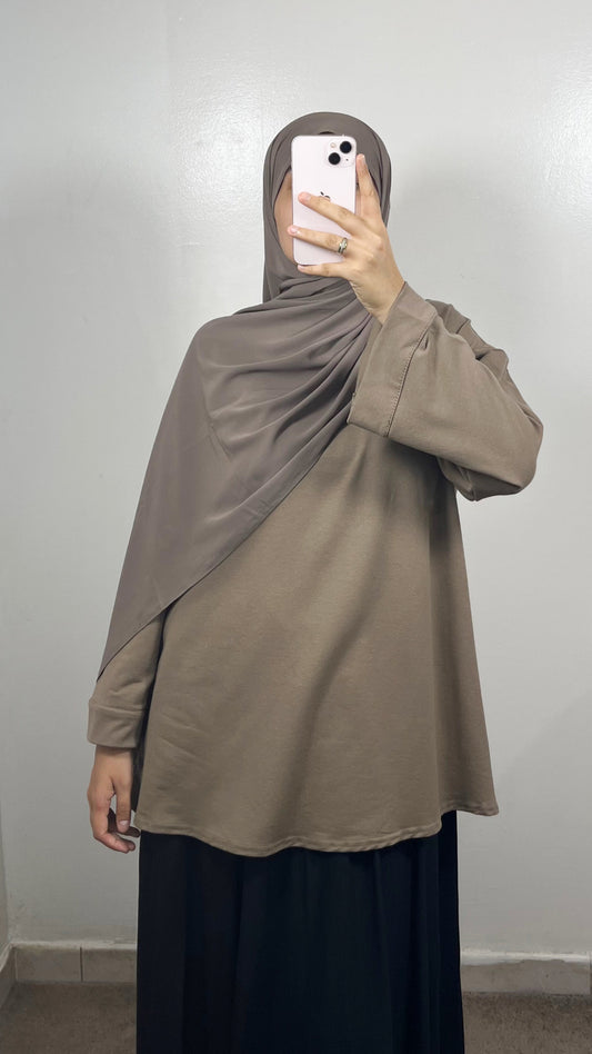 T-SHIRT COTON TAUPE