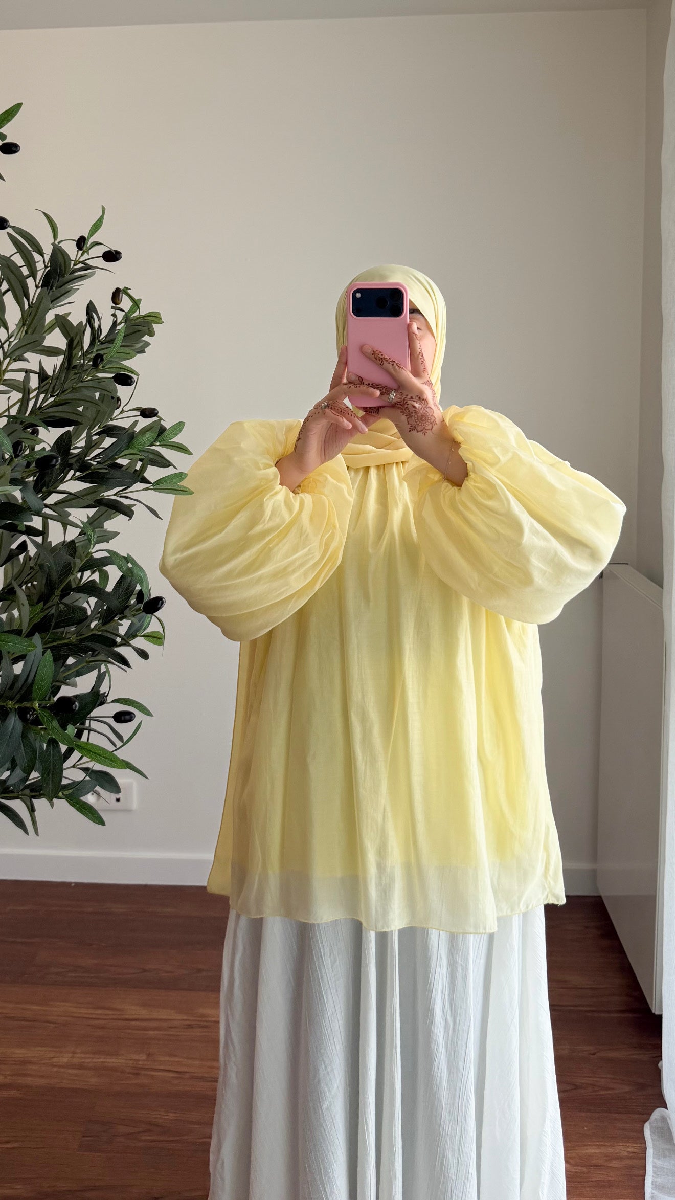 BLOUSE TENCEL JAUNE