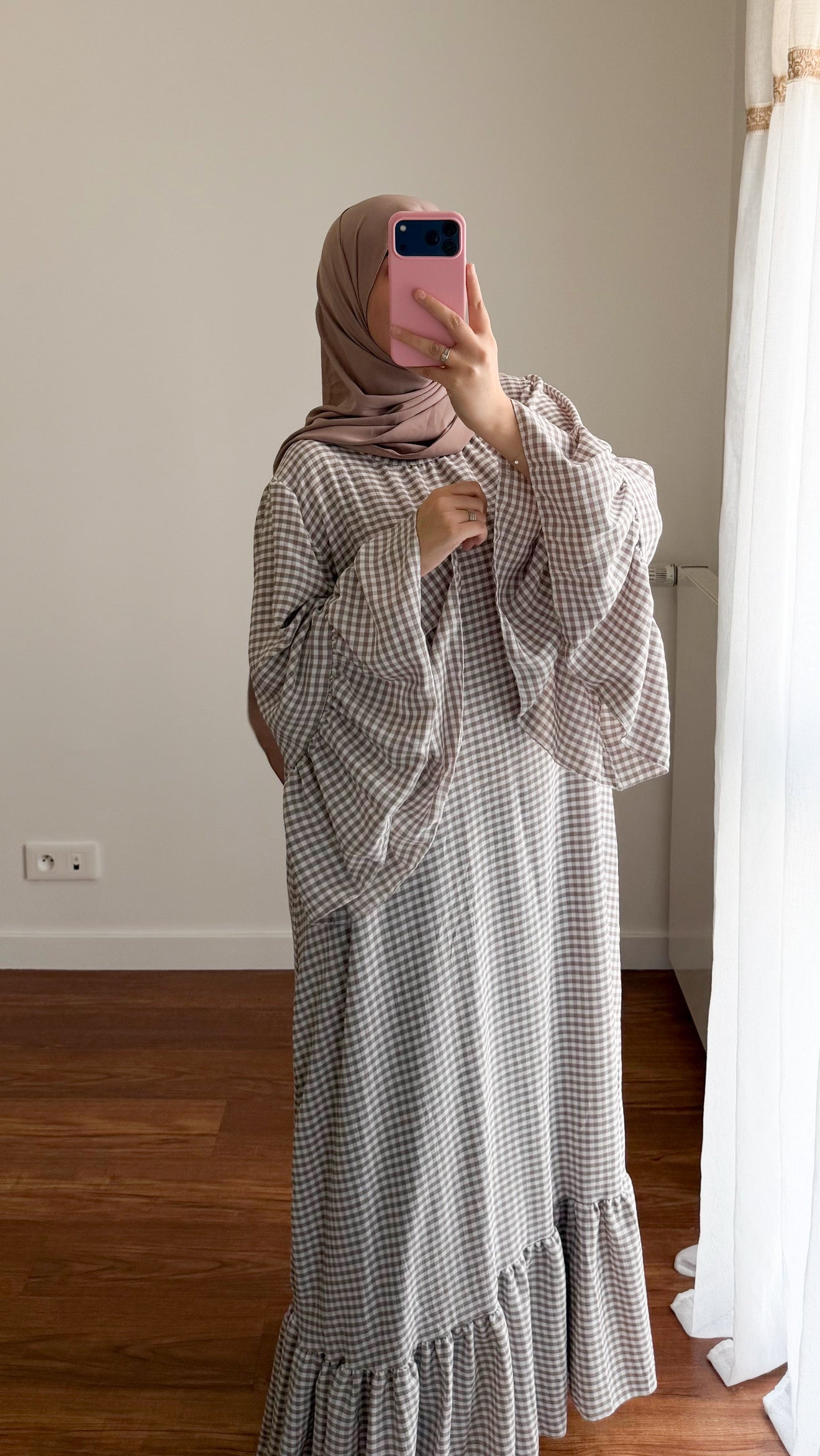 ROBE VICHY 2.0 TAUPE