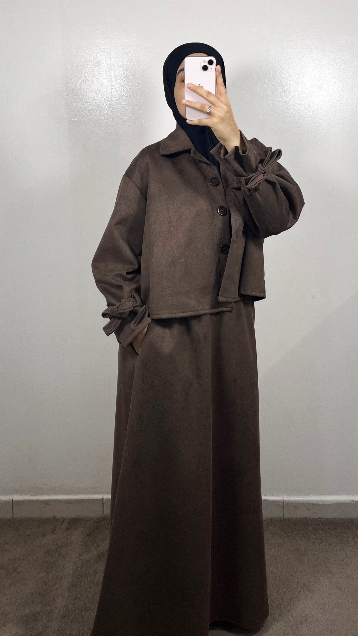 ENSEMBLE TRENCH 2.0 EN DAIM MARRON