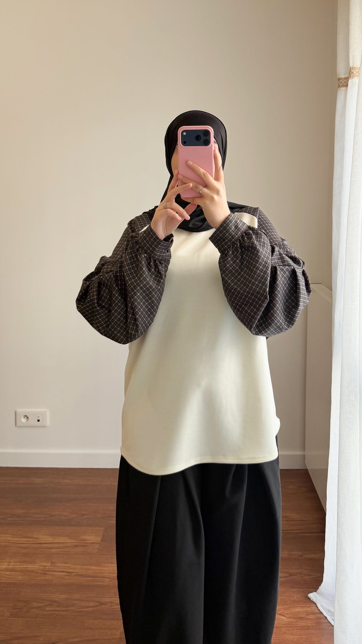 SWEAT BI-MATIÈRE BLANC