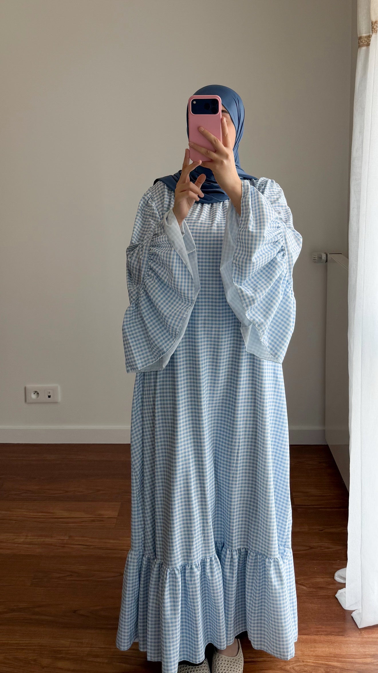 ROBE VICHY 2.0 BLEU CIEL