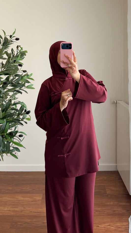 BURKINI TOKYO 3 PIÈCES BORDEAU