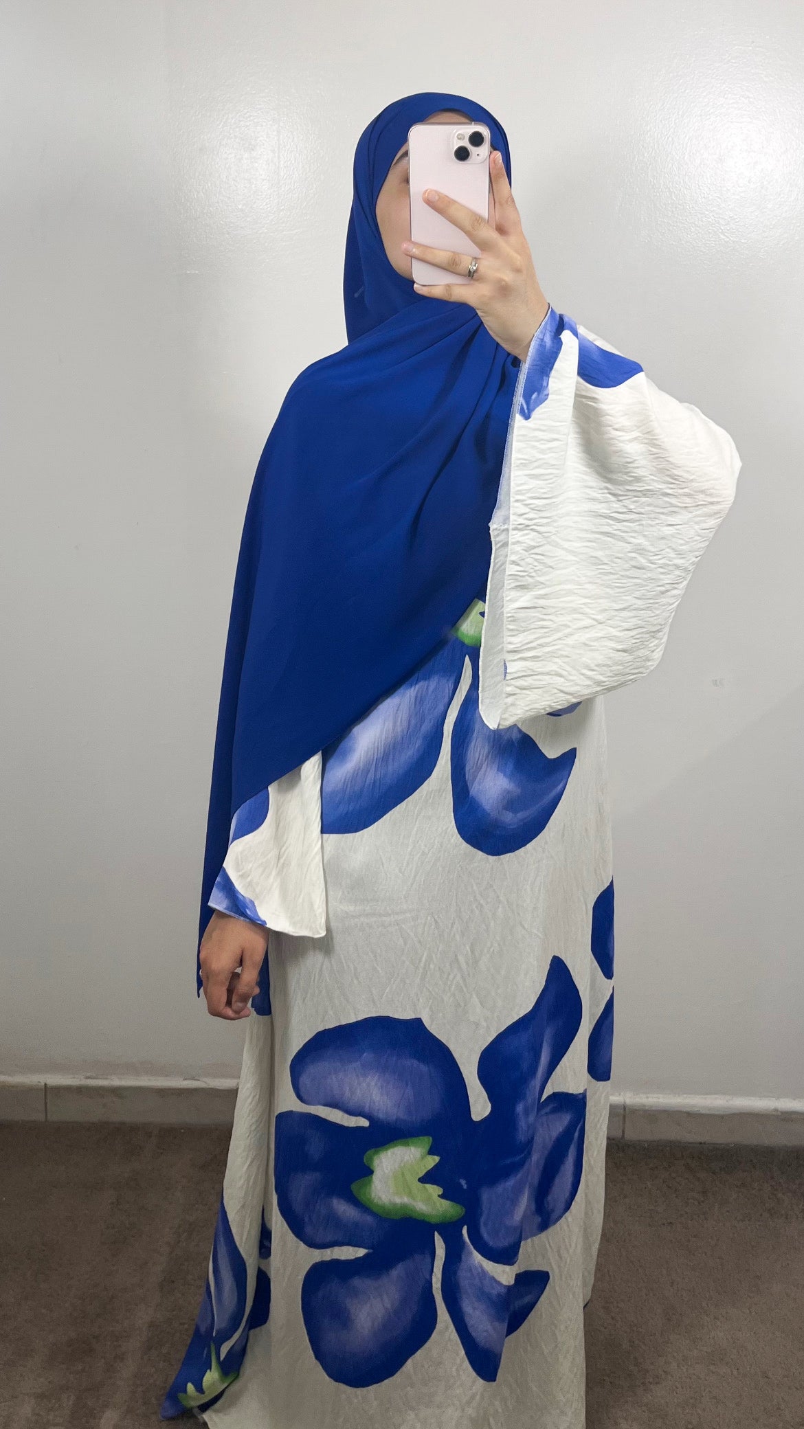 ROBE FLOWER BLANCHE/BLEU