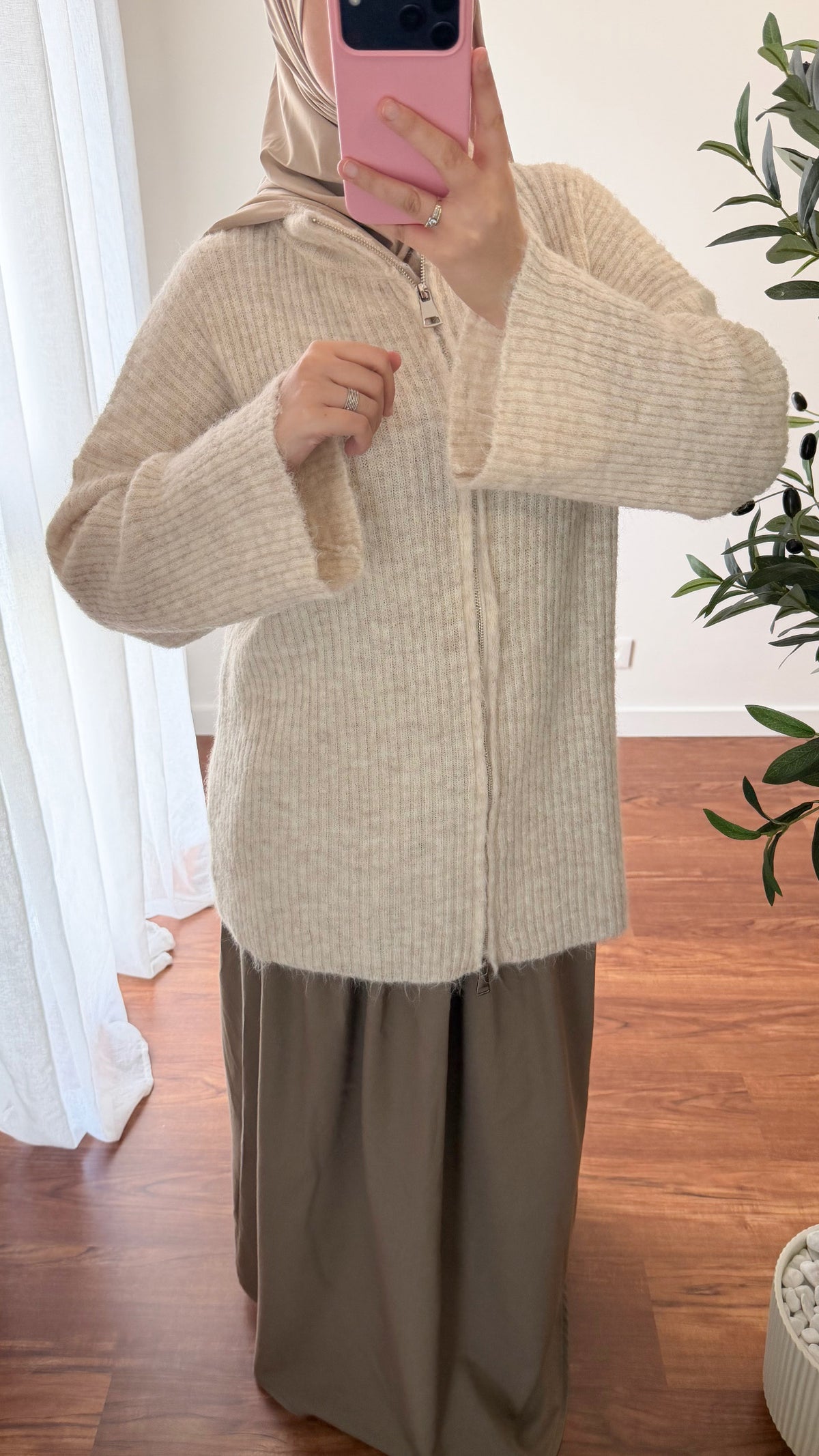 GILET ZIPPÉ ÉCRU