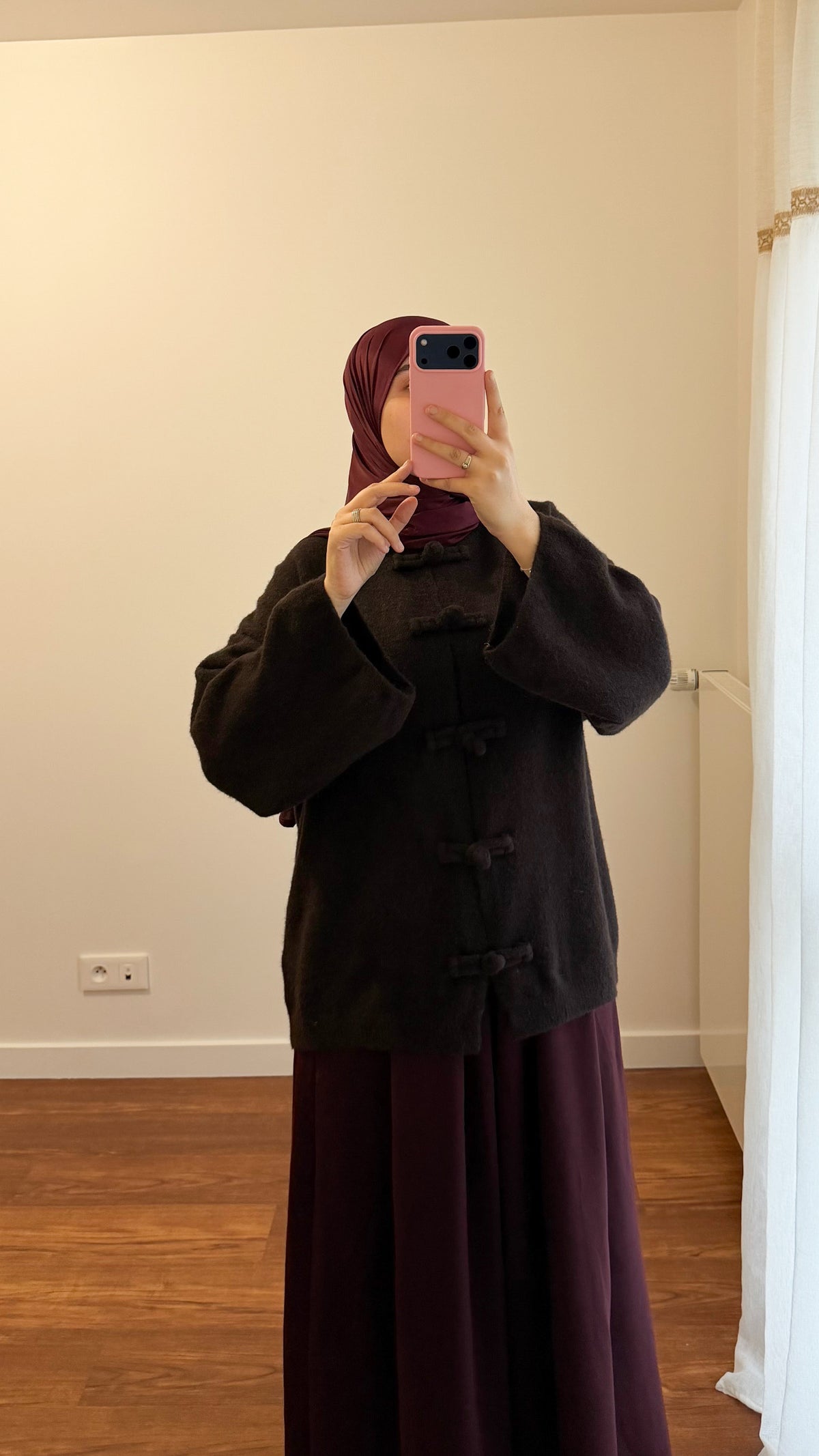 CARDIGAN YUMNA MANCHES LONGUES MARRON FONCÉ