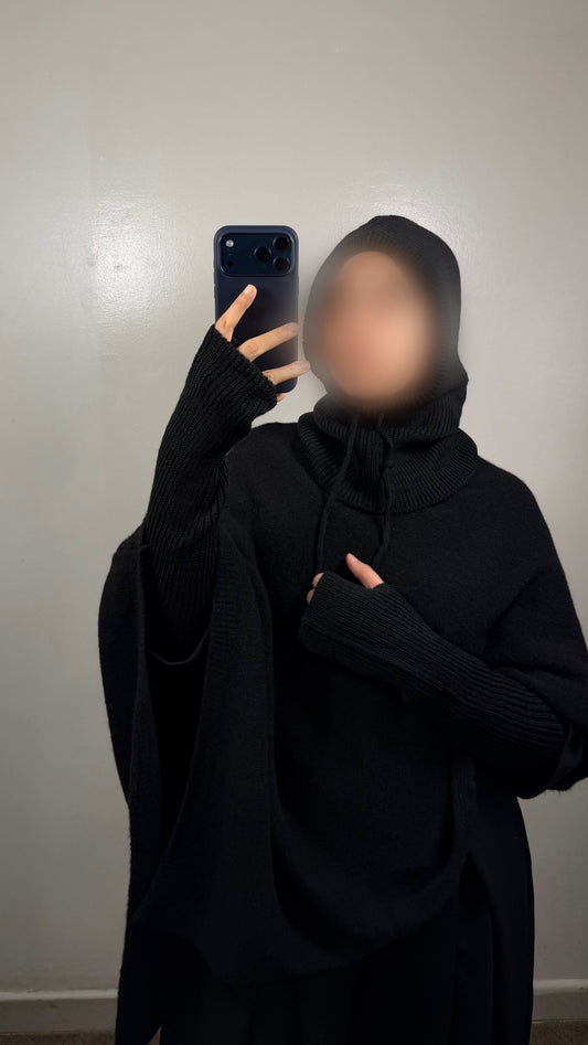 SET CAGOULE + MITAINES NOIR