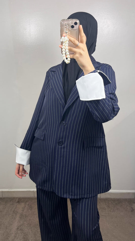 STRIPED BLAZER SET