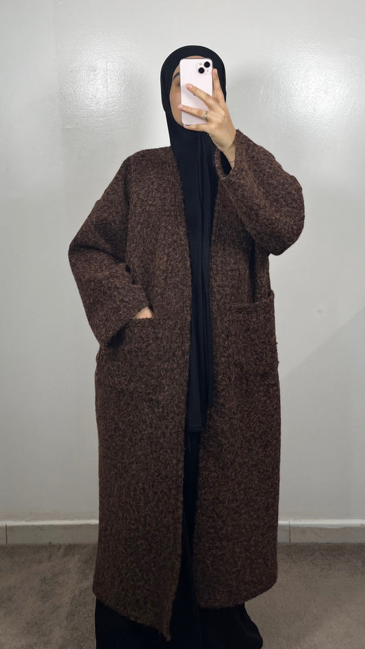 MANTEAU KIMONO LEA OVERSIZE MARRON