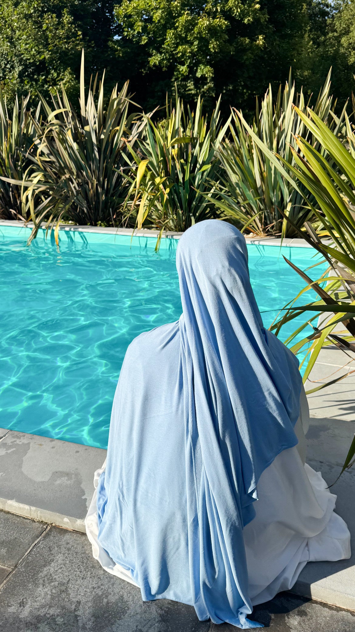 JERSEY COTON MODAL BLEU CIEL