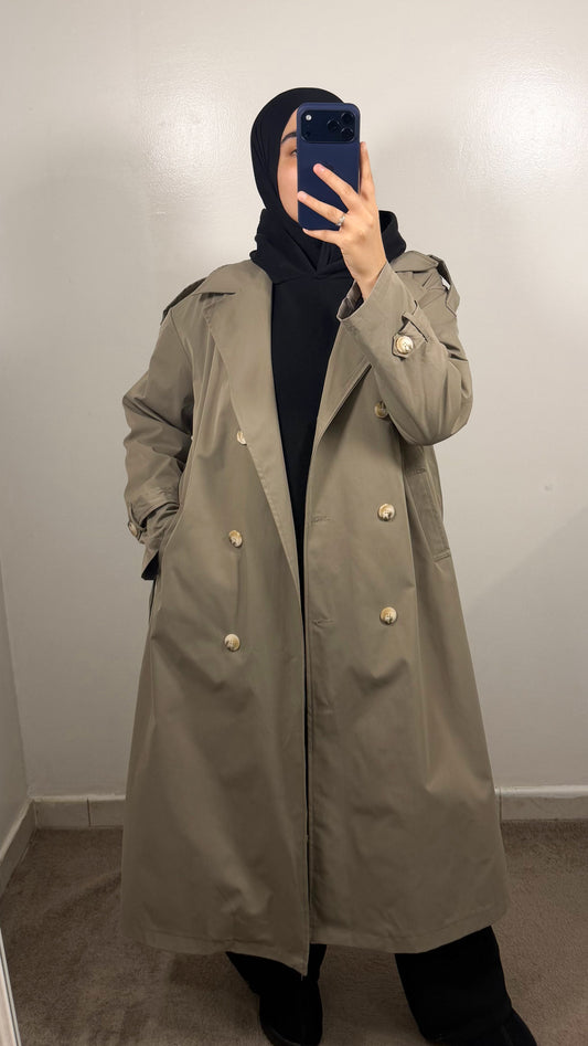 TRENCH LONG TAUPE