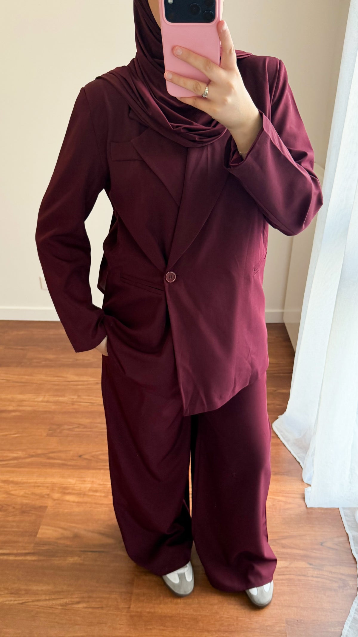 ENSEMBLE BLAZER BORDEAU
