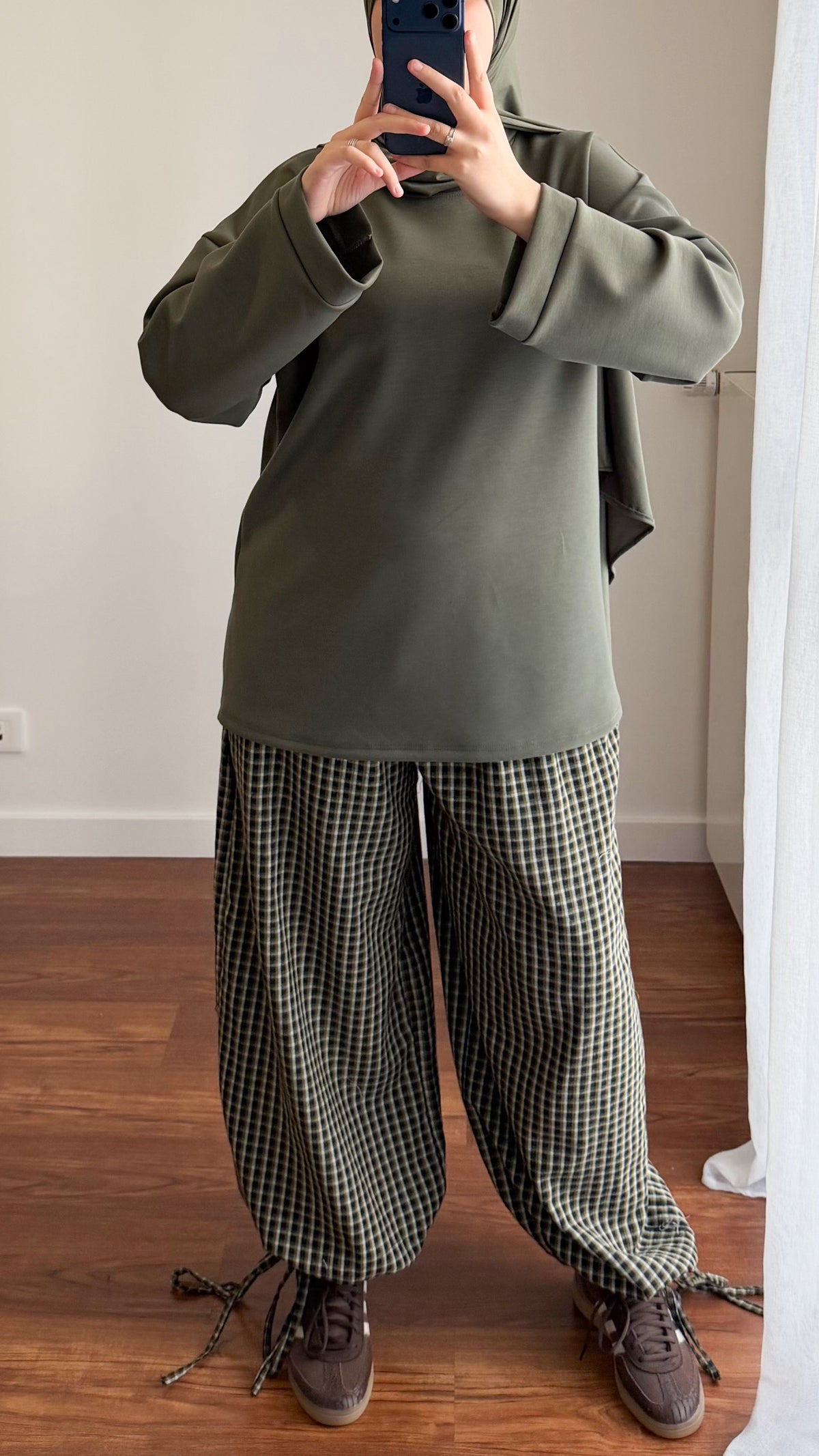 PANTALON SARAH VERT KAKI