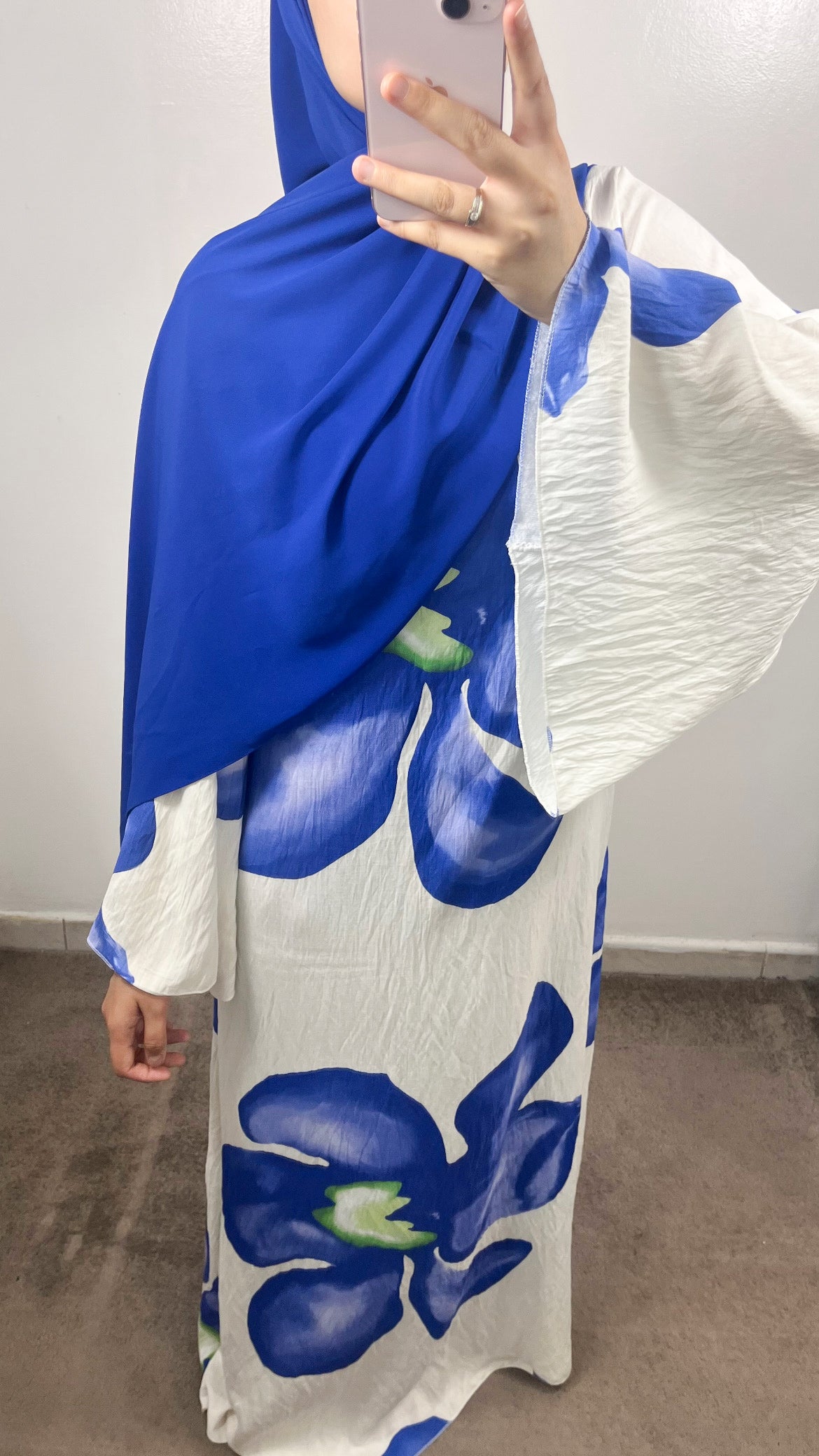 ROBE FLOWER BLANCHE/BLEU