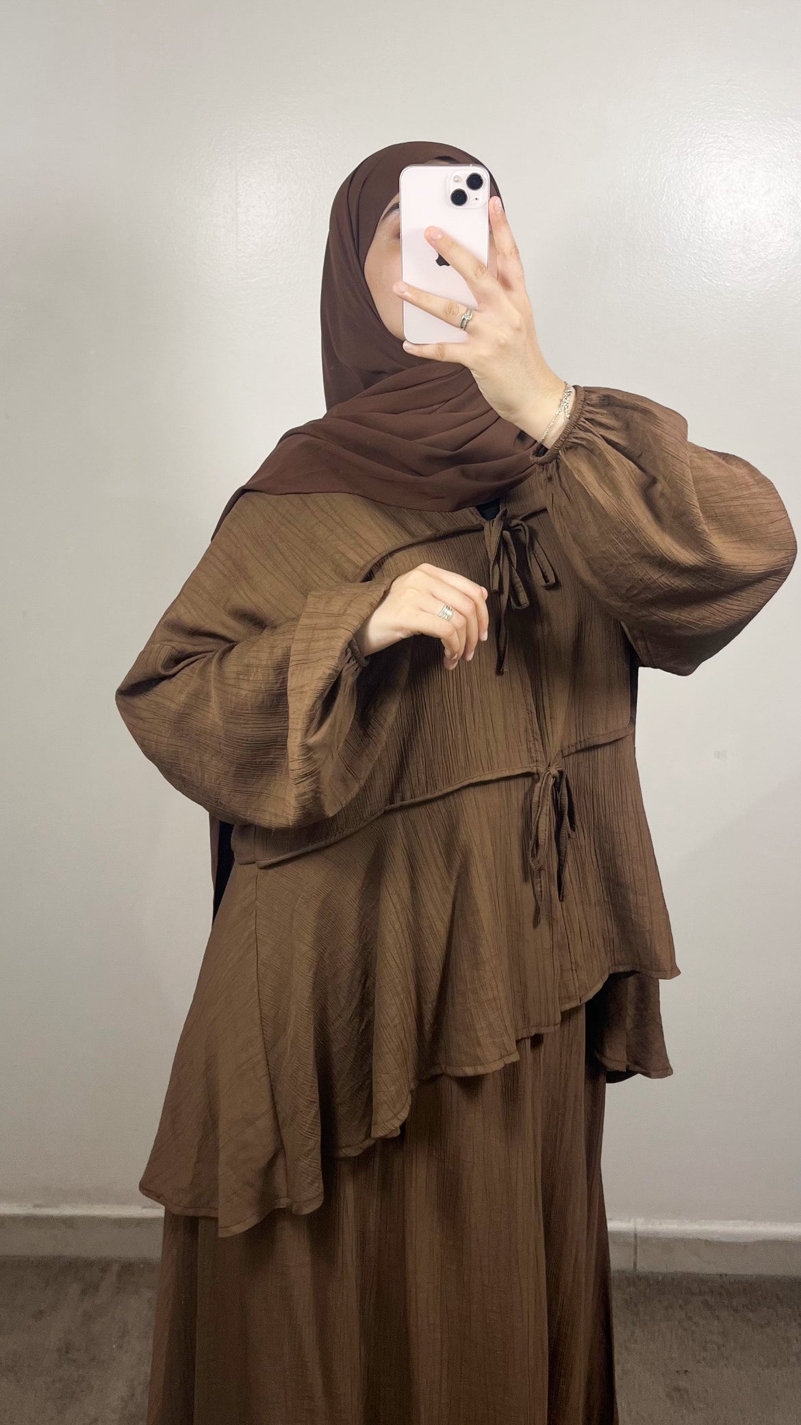 ENSEMBLE JUPE LIYA MARRON