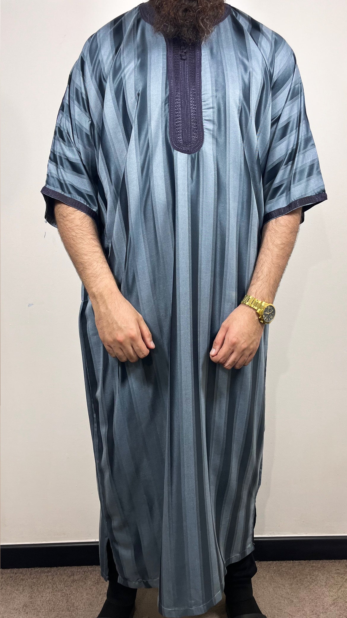 GANDOURA BLUE GREY