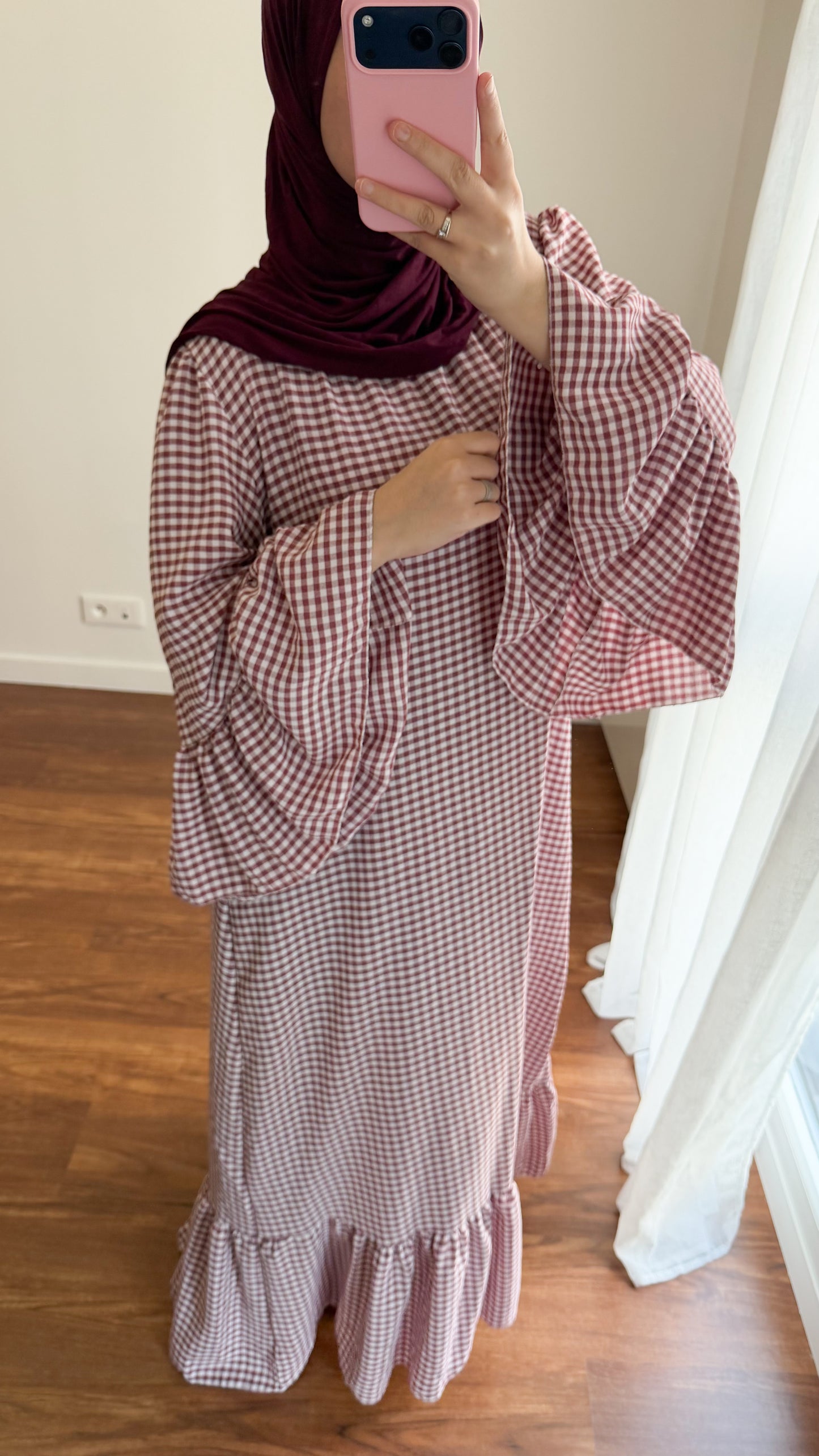 ROBE VICHY 2.0 BORDEAU