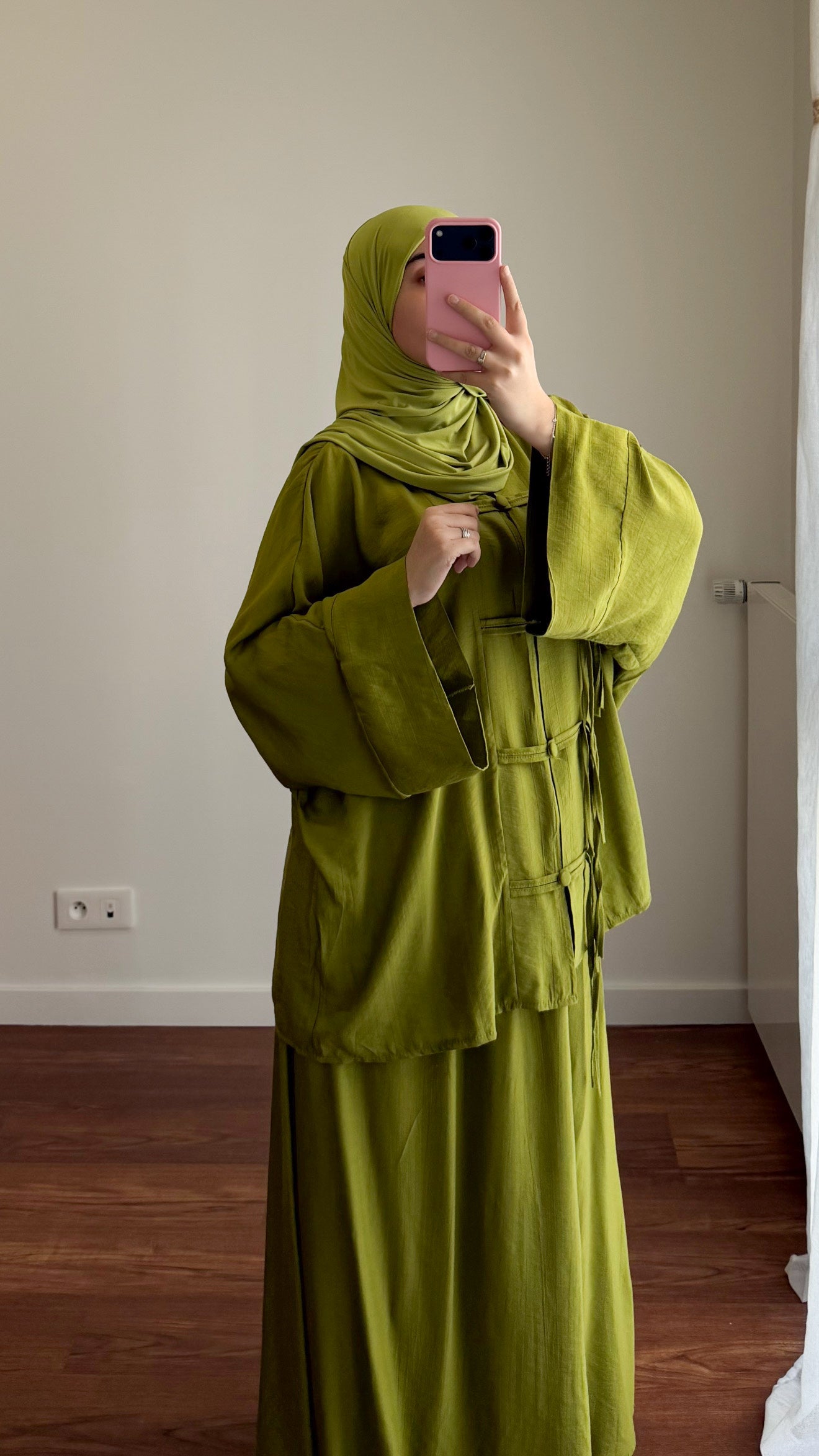 ENSEMBLE JUPE TOKYO VERT OLIVE