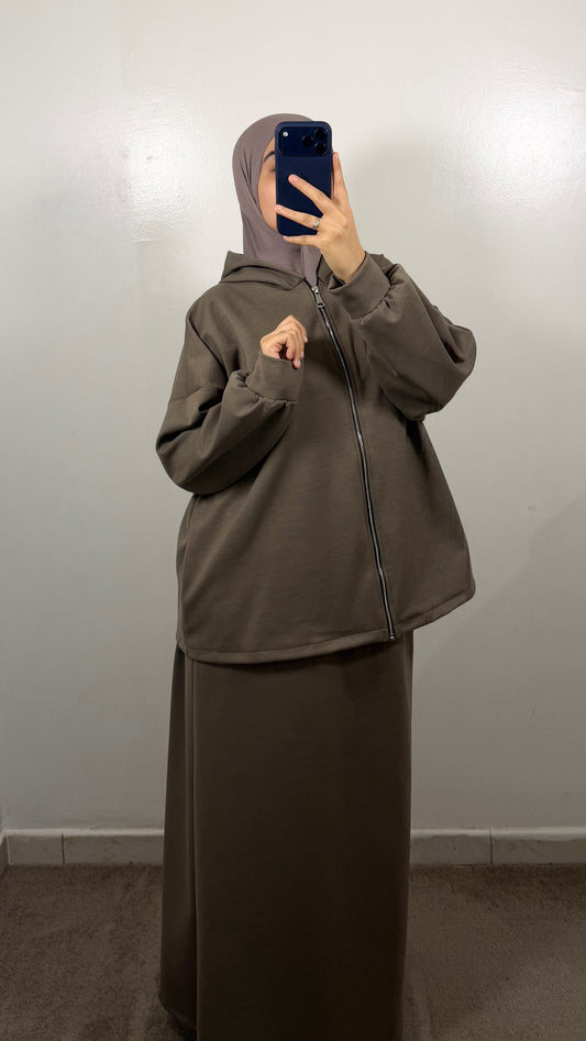 ENSEMBLE JUPE SIA TAUPE