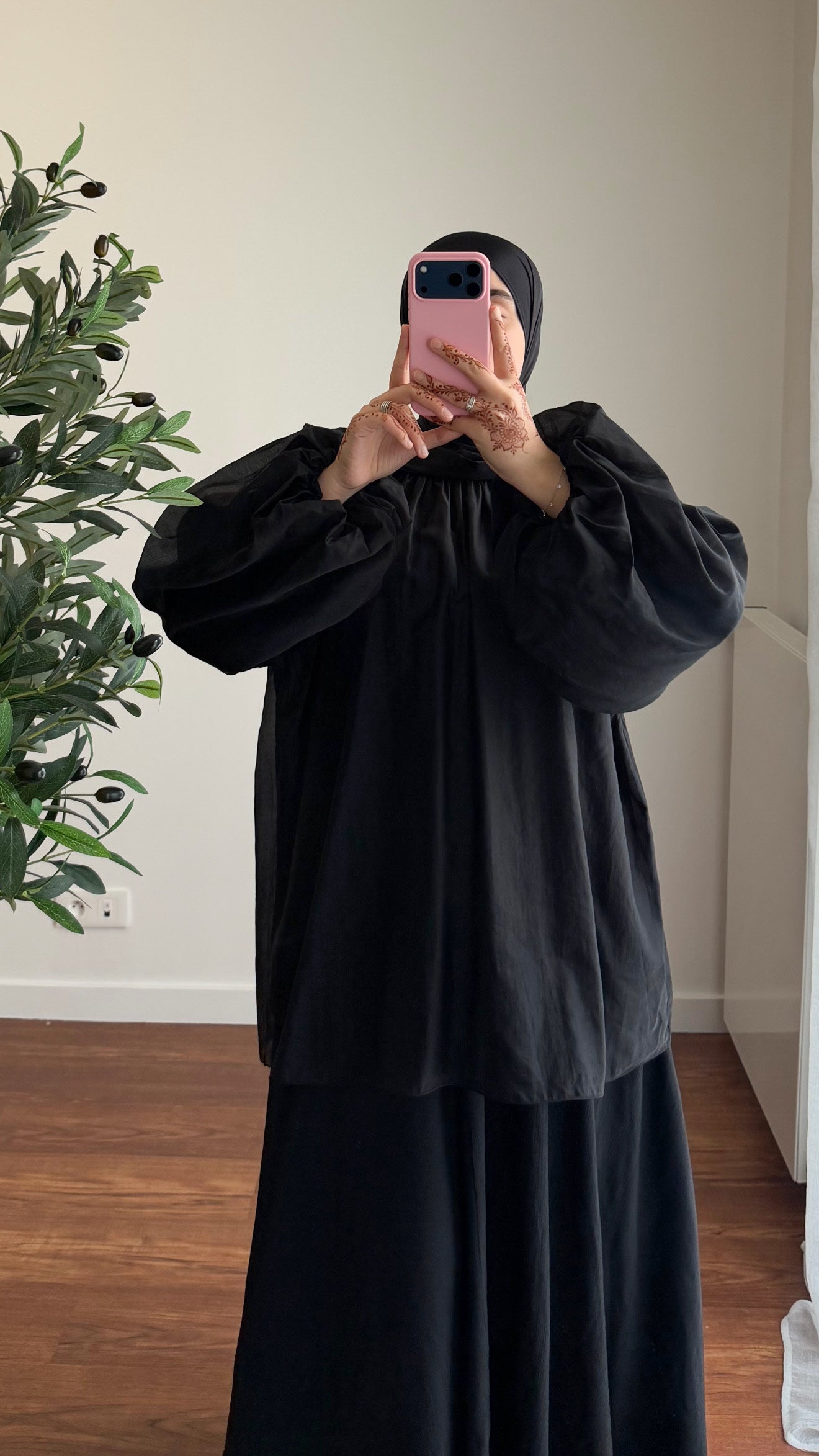 BLOUSE TENCEL NOIR