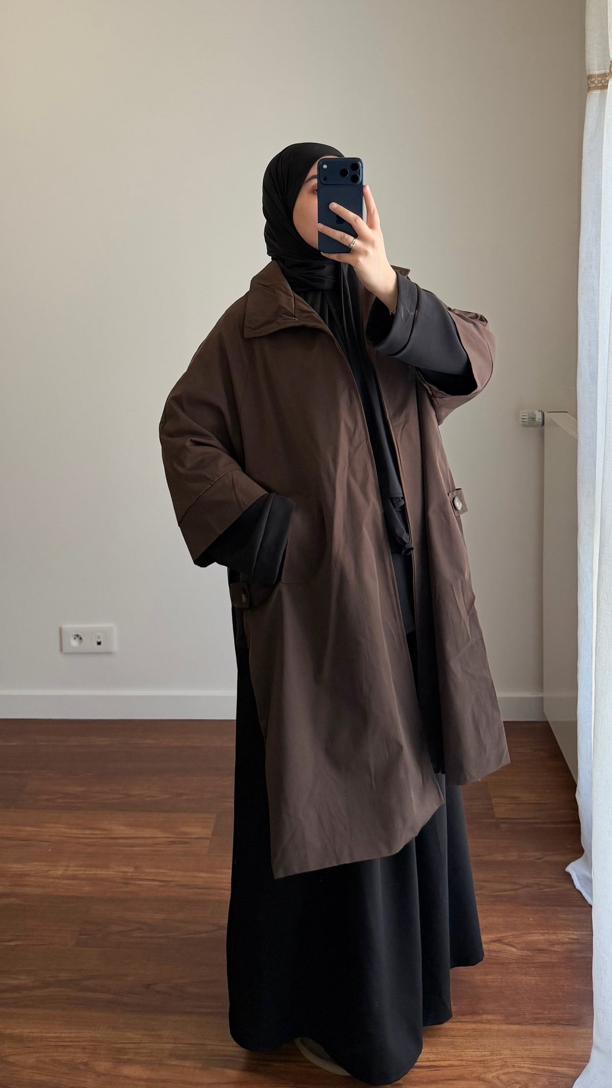 TRENCH OUVERT MARRON