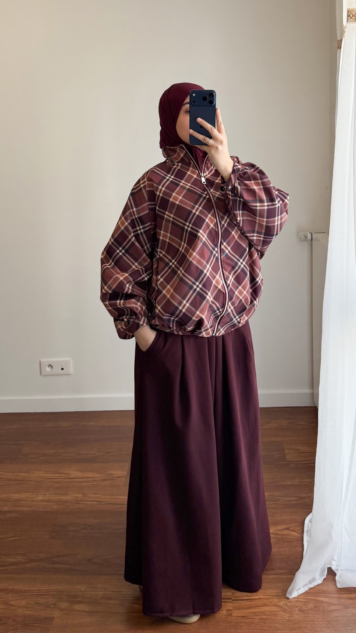 JUPE CLASSIQUE ÉPAISSE BORDEAU