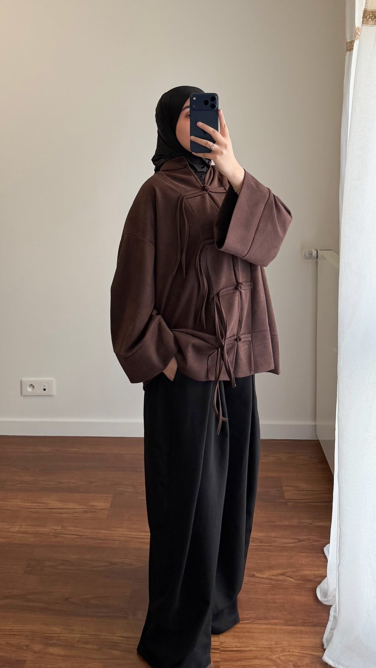HAUT TOYKO EN DAIM MARRON