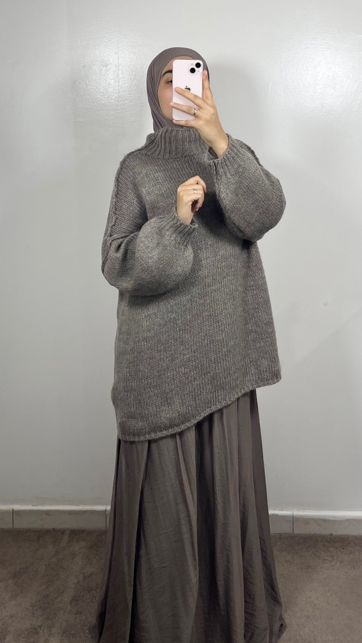 PULL EN LAINE TAUPE