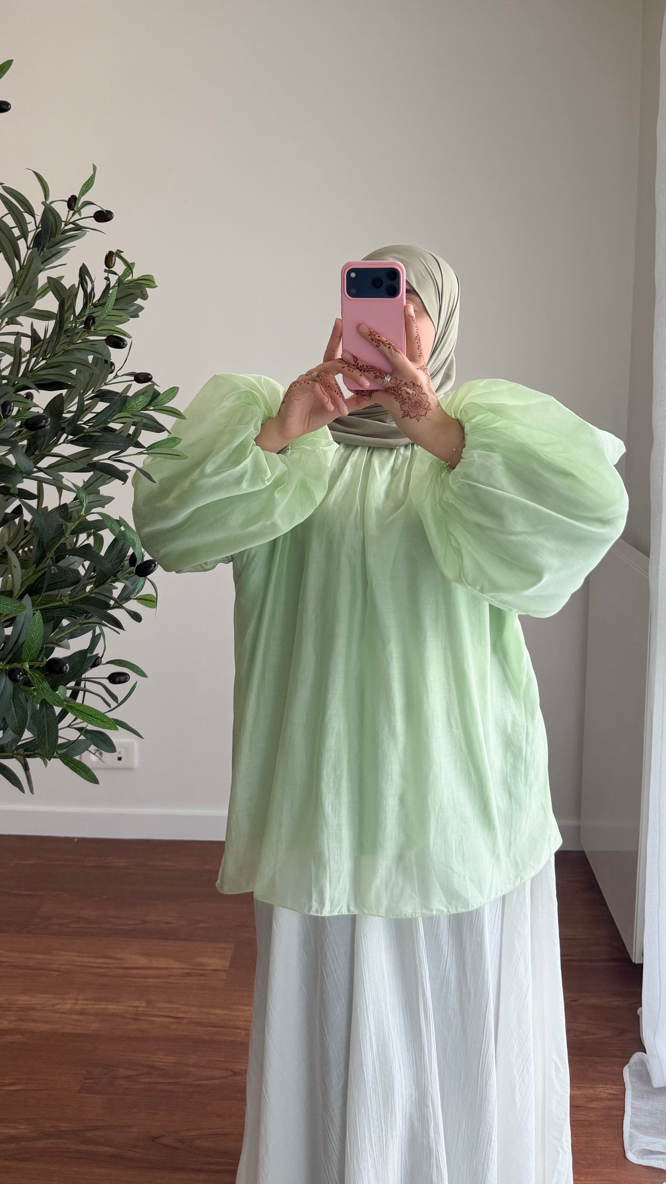BLOUSE TENCEL VERT D’EAU