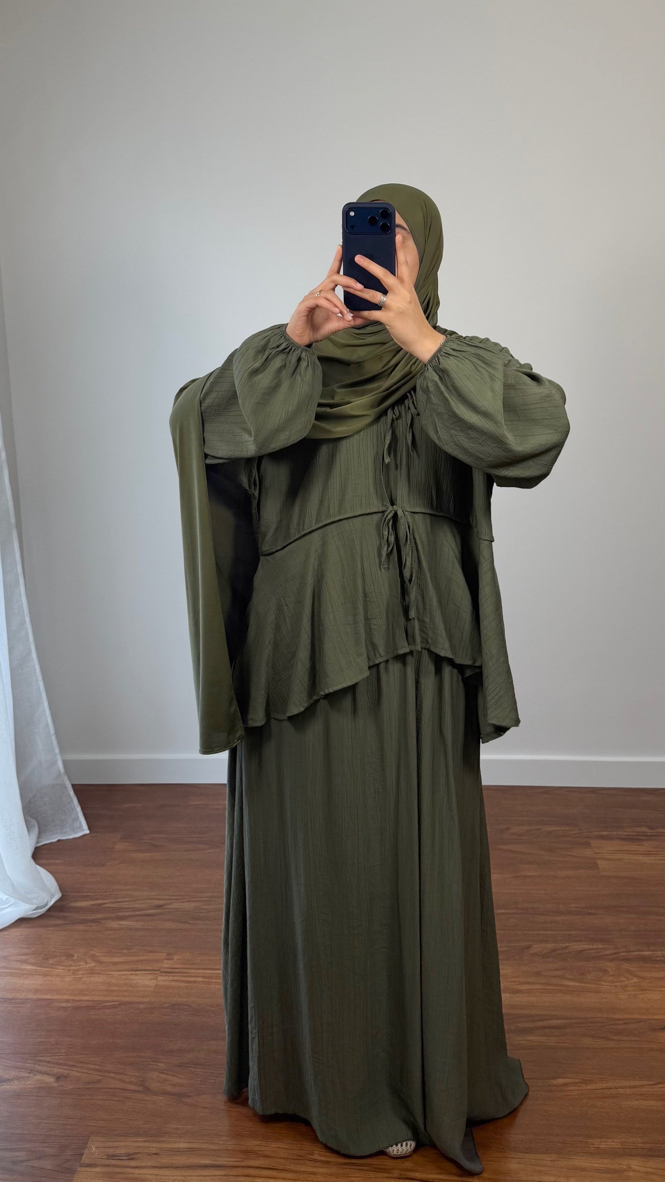 ENSEMBLE JUPE LIYA VERT KAKI
